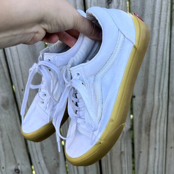 Vans Old Skool White Double Lite Gum Sole Sneakers Size‎ M6 W7.5 - Picture 3 of 9
